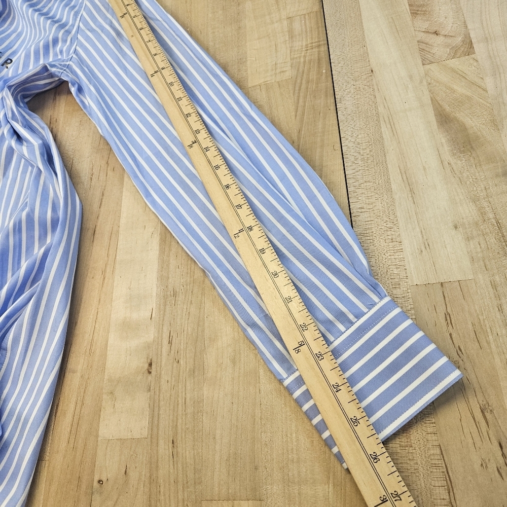 Each x Other Shirt Womens Small White Blue Stripe Paris Luxury Top Blouse - Picture 10 of 10